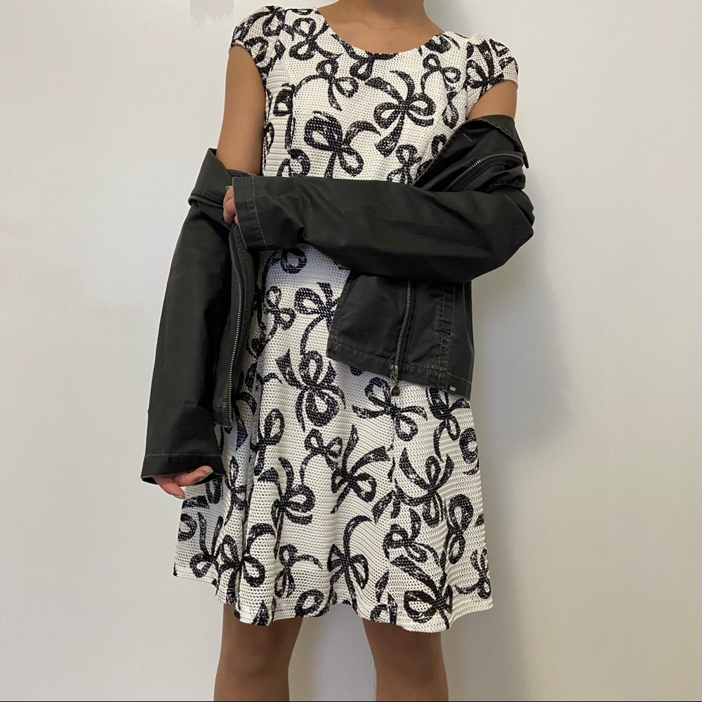 VINTAGE RIBBON PRINT DRESS - Picture 3 of 5